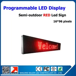 Бесплатная доставка полу-открытый светодиодный дисплей с P10 светодиодный дисплей панели красный P10 Светодиодный модуль 320*160 мм 24*104 см