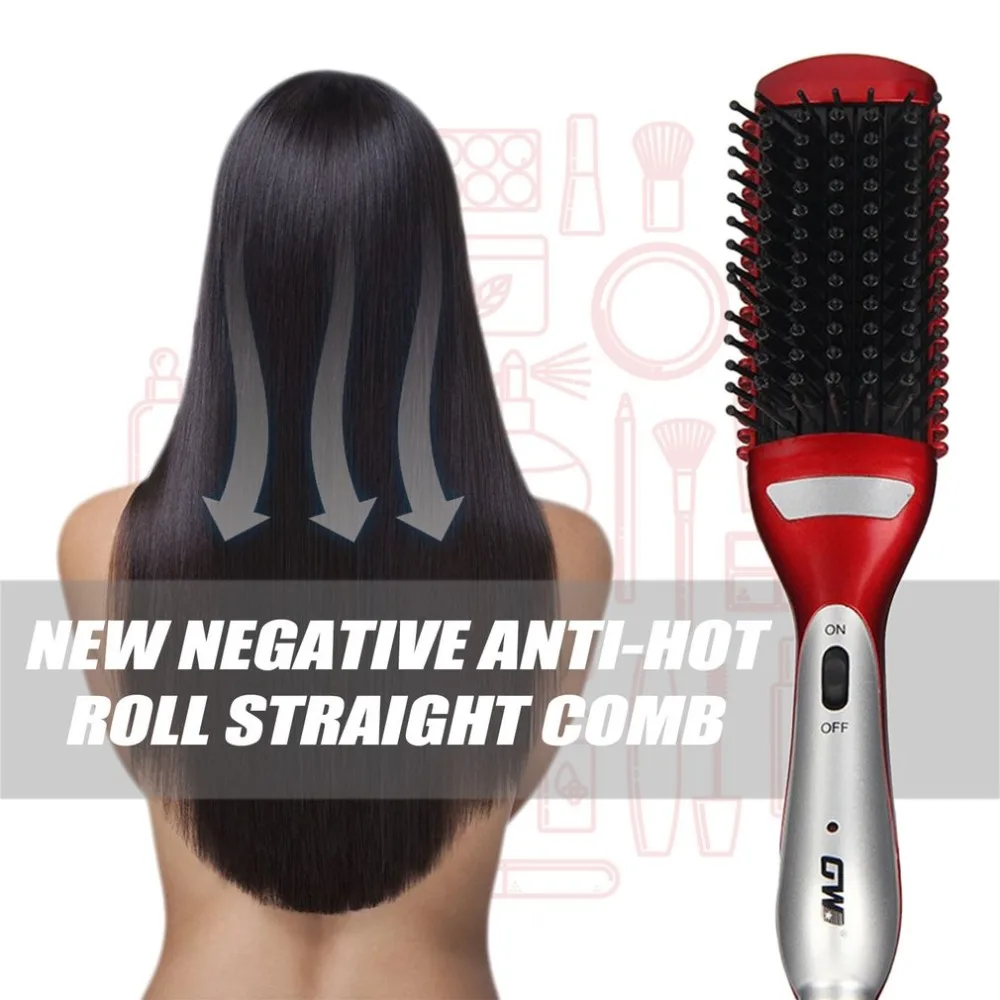 

Electric Hair Brush Professional Hair Straightener Comb Fast Straightening Irons Anti-scald Hair Care Styling Comb