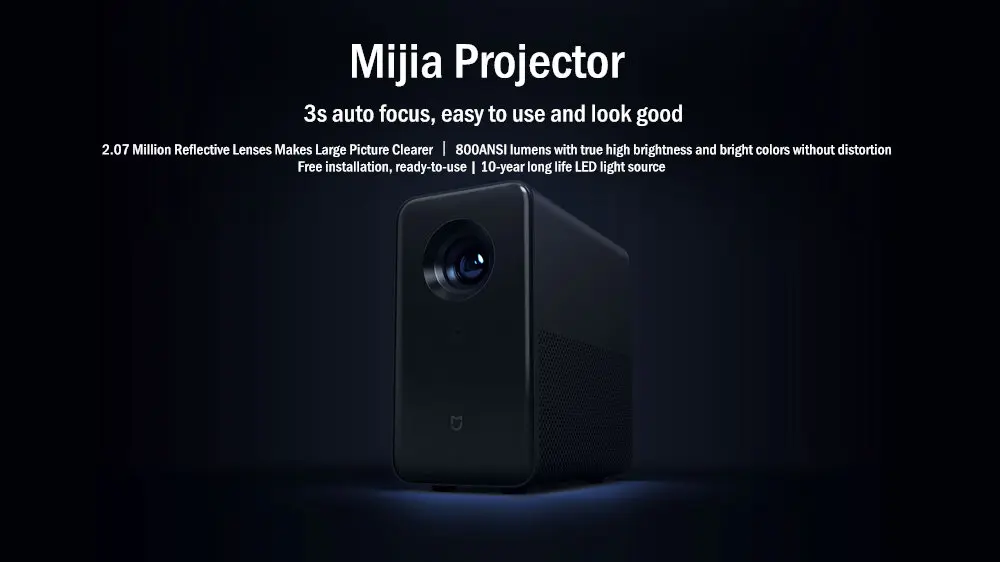 Проектор Xiao mi jia, 120 дюймов, mi Projection tv, 1080 P, 4 K, английский интерфейс, беспроводное подключение, Поддержка Dolby DTS-HD, 3D