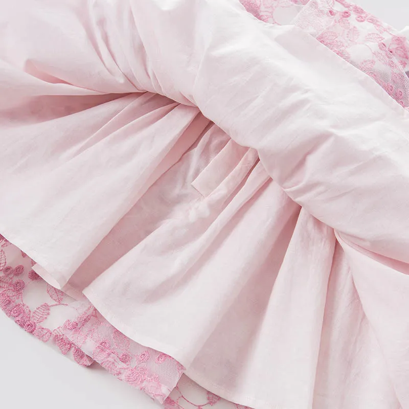 Dave bella/bbm6967; весеннее трикотажное платье для маленьких девочек; модное праздничное платье с цветочным рисунком для дня рождения; одежда для малышей