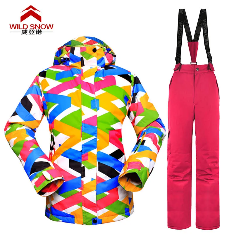 Vacation outdoors Womens ski suit mountain Waterproof windproof