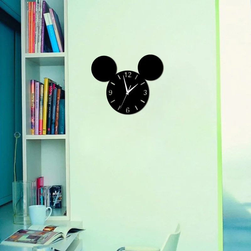 Mickey Mouse Cartoon Wall  Clock Quiz  digital Clock Modern 