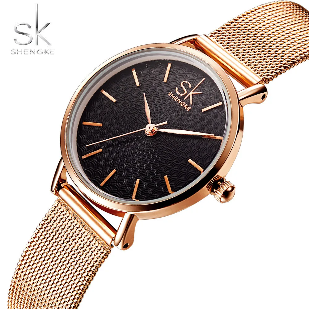 

Shengke Ladies Watch Waterproof Quartz Women Watch Female Clock Fish Scale Design Dial K0006L montre femme zegarek damski