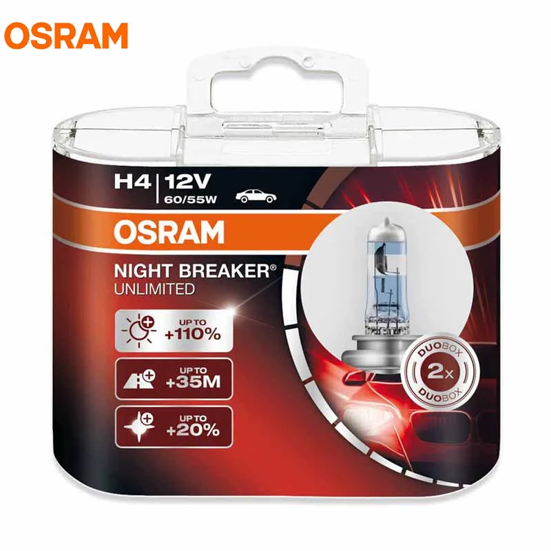 Выключатель OSRAM ночь неограниченный 12 В H1 H4 H7 H11 9005 9006 Авто фар лампы Супер яркий