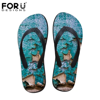 

FORUDESIGNS Fashion Men House Slippers Retro Summer Non-slip Platform Flip Flops for Man Beach Rubber Slipper Men's Sandals