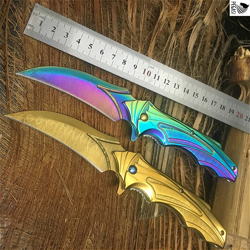 

CS game claw knife 440C outdoor titanium pocket pocket folding knife camping survival collection multi-function knife