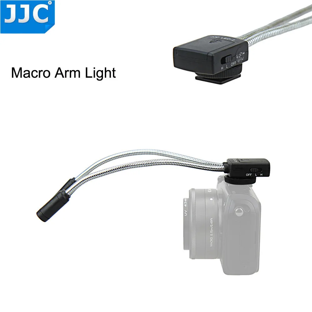 

JJC Mirrorless Cameras 6.3" Lamps Flash Light Flexible Macro LED for Sony A99II/a6000/A7III/Fujifilm/Olympus EM-10/Nikon/Canon