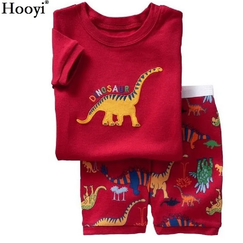 Monster Summer Boys Pajamas Suits Short Sleeve Kid Big Eye Green Children Pyjama Sets Boys Sleepwear Tee Shirts Shorts Pant