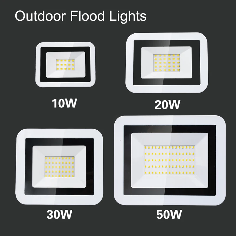 

10W 20W 30W 50W LED Flood Light Warm/Cold White Outdoor/Indoor Waterproof IP66 Floodlight Spot Lights Residential Lighting