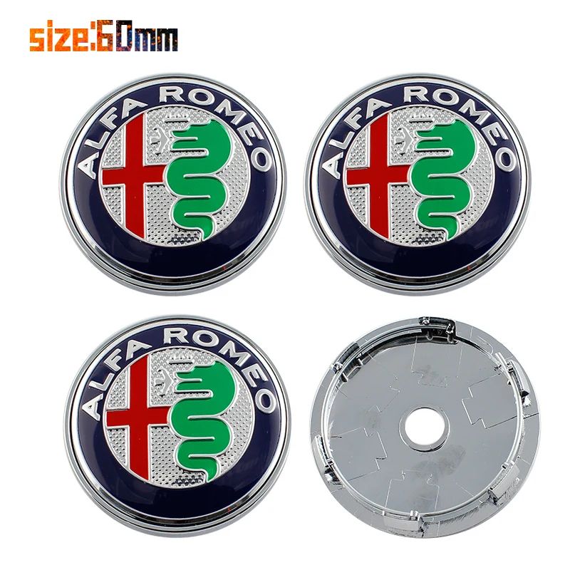 4pcs 60mm New Spider Logo Car Emblem Wheel Center Hub Cap