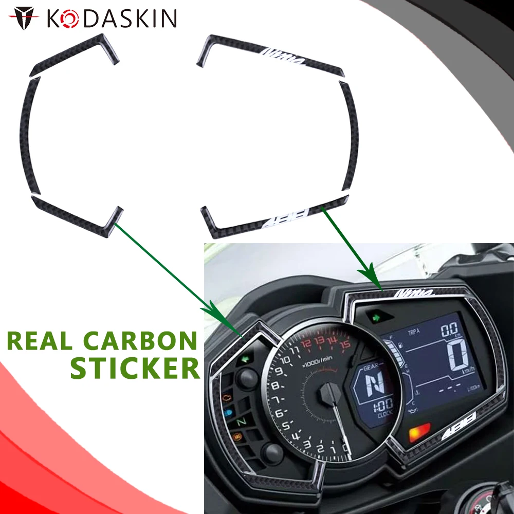 KODASKIN Motorcycle Protection Meter Appearance K3 Carbon Pad Sticker Emblem Decal For NINJA400