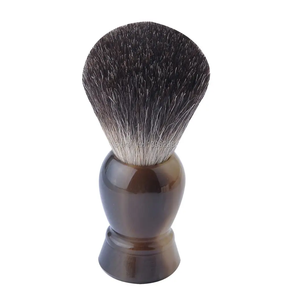 Buy Deluxe faux horn black badger shaving brushes for