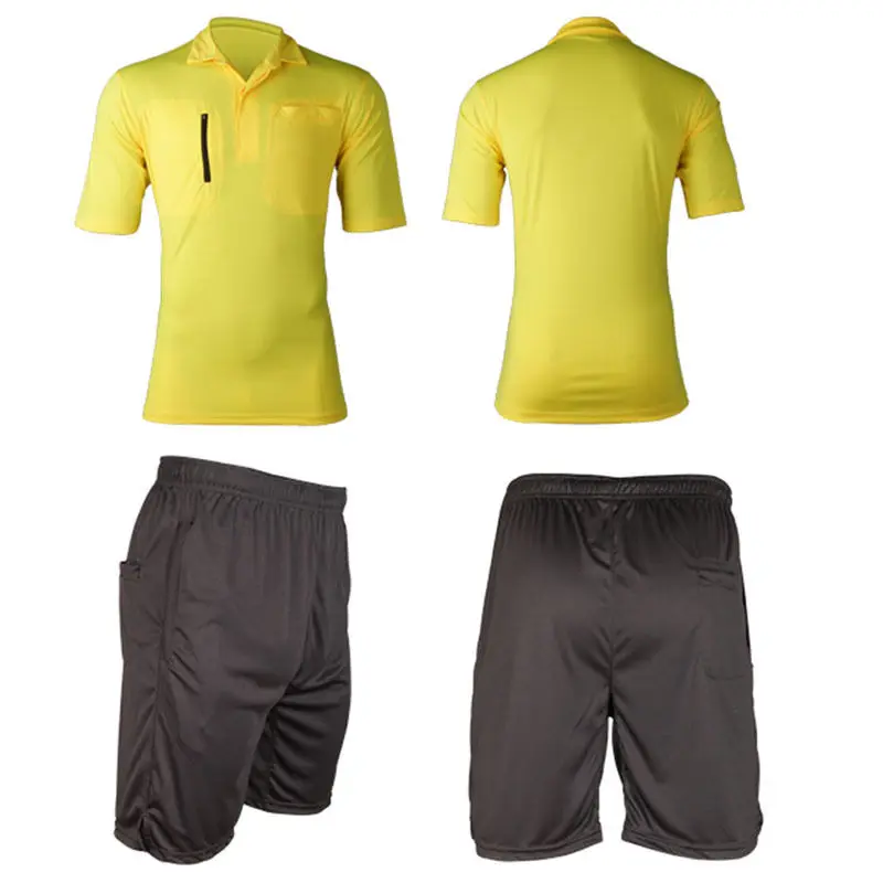 Лидер продаж 2 шт. мужская форма футбольный рефери Джерси короткий рукав рубашка