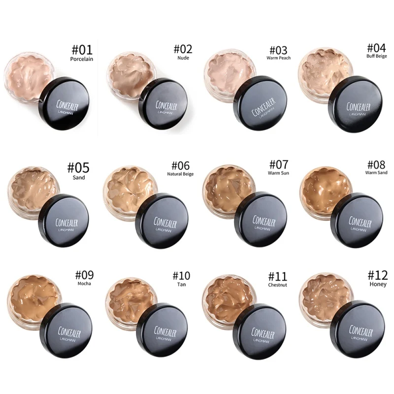 1PC 12 Colors Face Makeup Liquid Concealer Make up Foundation Concealer Cream 12ml Matte Long-lasting Oil Control