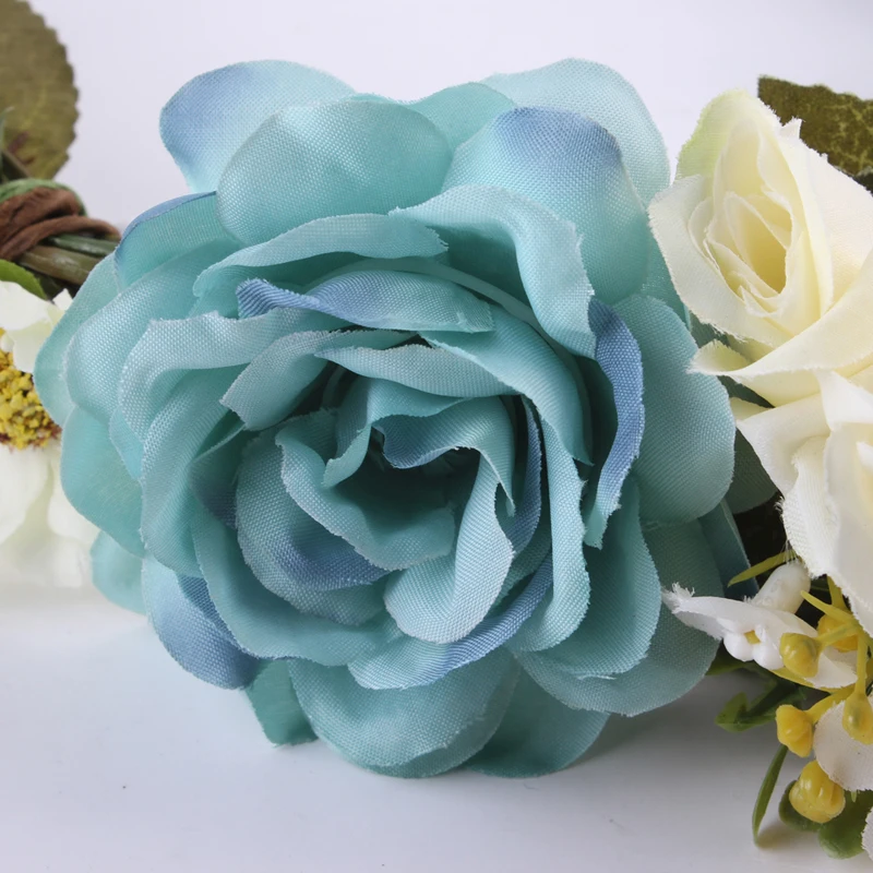 Роза цветок корона праздничный головной убор Свадебная гирлянда Цветочная повязка на голову венки аксессуары декоративные цветы