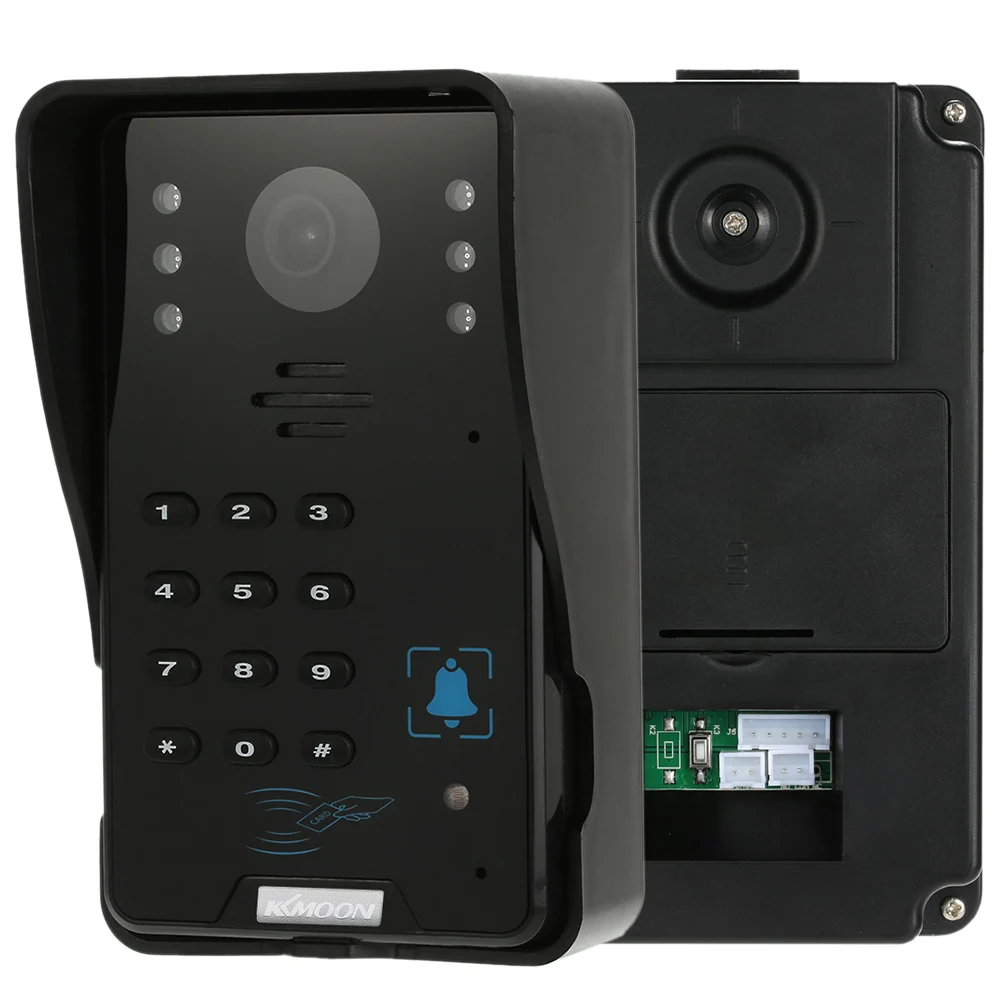 Perfect KKmoon 7" Color Screen Video Intercom Video Door Phone Waterproof Visible Home Door Intercom With 1000TVL Camera Night Vision 3