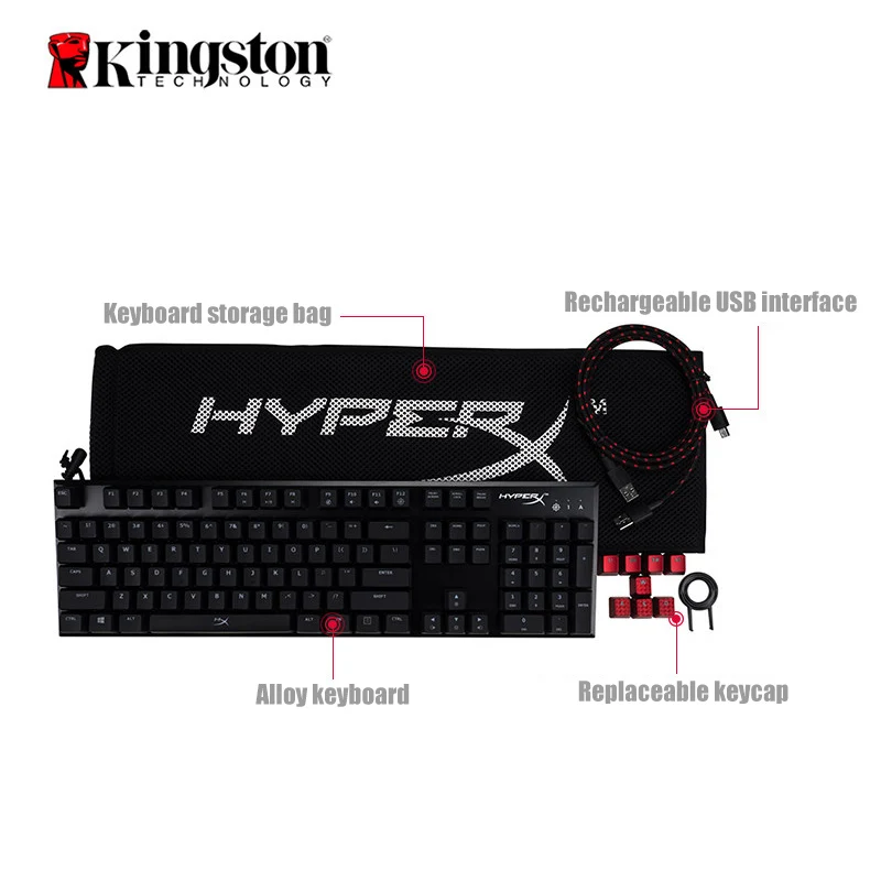Kingston HyperX сплав FPS электронная спортивная механическая клавиатура вишневая ось