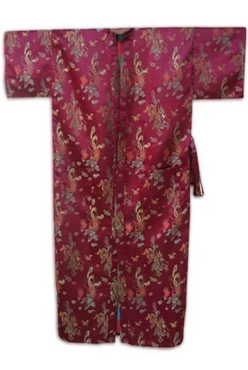 Новое поступление черный мужской шелковый халат Китайский винтажный ночная рубашка с принтом модное кимоно дропшиппинг Размер s m l xl XXL ZR24