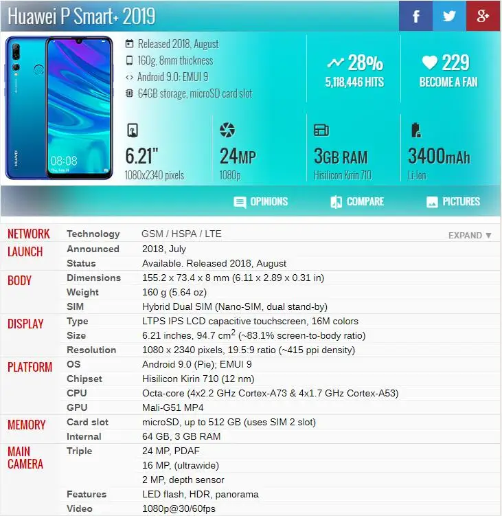 

For Huawei Nova 3i LCD Display Screen for Huawei P Smart+ P Smart Plus LCD Digitizer Replacement Repair Spare Parts
