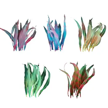 

Decorative Soft Seaweed Artificial Silicone Kelp Ornament Glowing Effect Fish Tank Aquarium Landscaping Decor