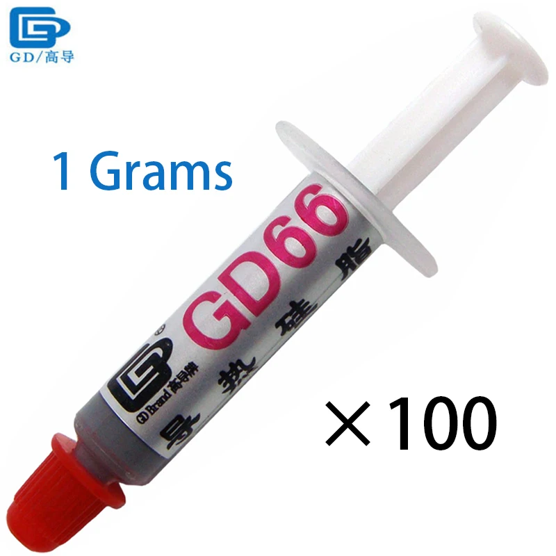 

GD66 Thermal Grease Paste Silicone Plaster Heat Sink Compound 100 Pieces High Performance Net Weight 1 Gram For CPU Cooler SSY1