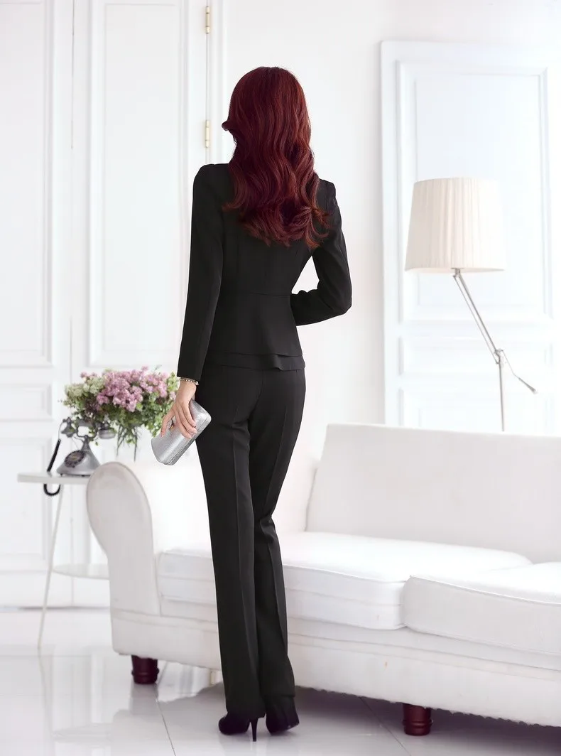 Осенние Формальные женские черные блейзеры женская верхняя одежда куртки для стройных элегантных женщин Рабочая одежда Одежда Офисный