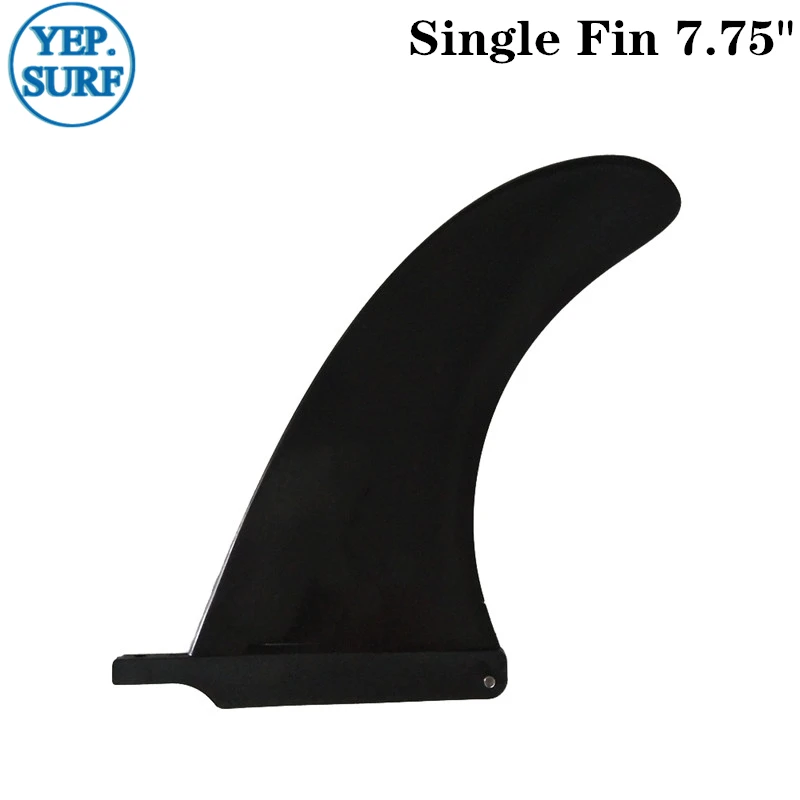 SUP Longboard Fin черный одиночные плавники 7,75 дюймов плавники для серфинга стоьте вверх весло