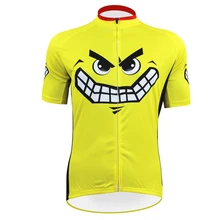 Roupa одежда для велоспорта ciclismo hombre Smiley Faces велосипедная одежда с рисунком для мужчин желтый велосипед Джерси рукав велосипедная одежда