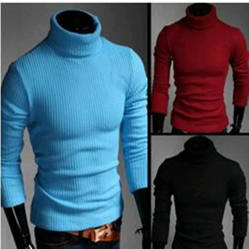 

2019 New Color Lapel Sweater Hedging Korean Turtleneck Sweater Slim Thickening