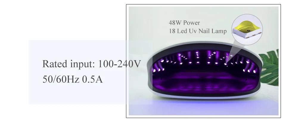 Быстрая на склад, УФ лампа 48 Вт, Сушилка для ногтей, УФ-гель, лампа для отверждения с нижним таймером, ЖК-дисплей, лампа для сушки ногтей