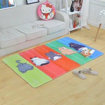 

PAYSOTA Cute Cat Mat Bedroom Carpet Sofa Floor Pad Thickening Cartoon Carpet Super Soft Mats