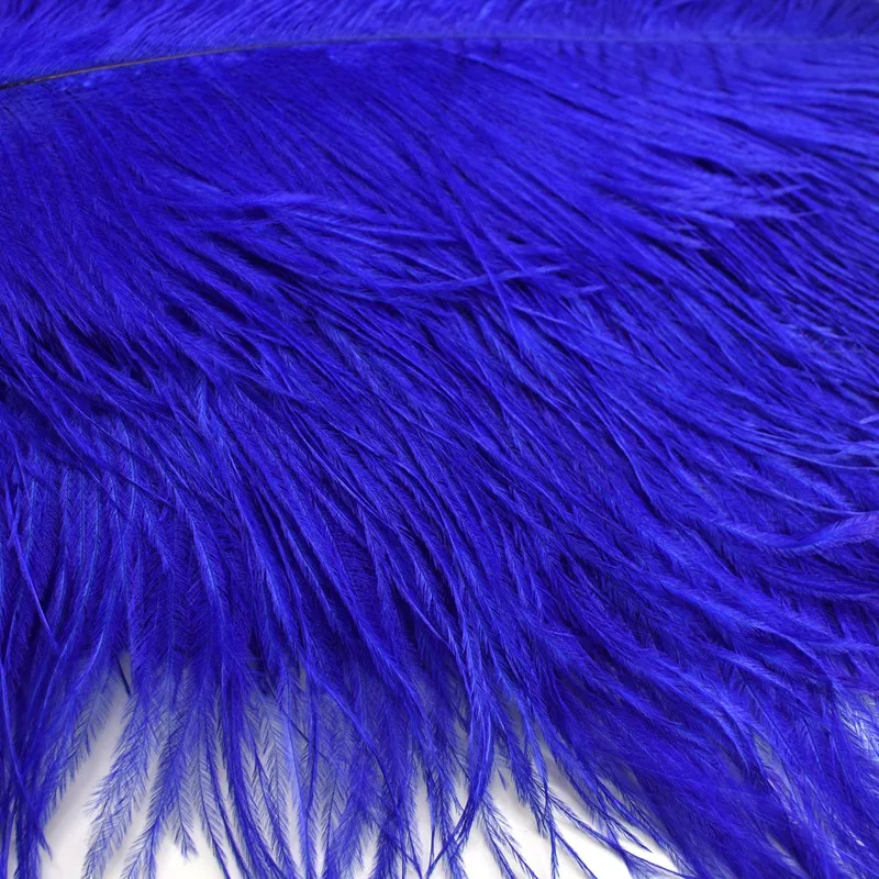 10 шт./лот, Королевский синий цвет, перья из страусовых перьев, 15-70 см, сделай сам, Окрашенные Перья для изготовления ювелирных изделий, вечерние украшения для дома