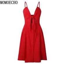

MOMOECHO Women Summer Dress 2018 Short Sleeve Casual Mini Dress Boho Beach Vinatge Red And Yellow Bow Dress Sundress MOMO0723