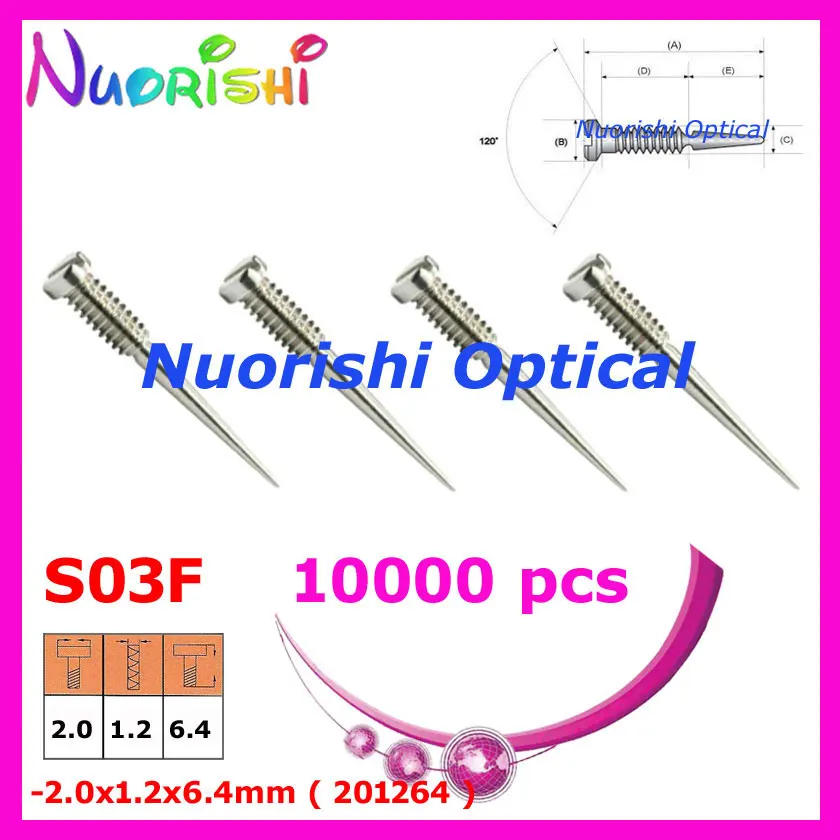 S03F 2,0X1,2X6,4 мм 10000 шт очки Весна Петля Винты солнцезащитные очки винты для очков