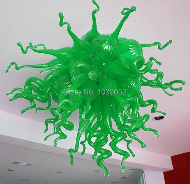 

Pure Green Chain Hanging Italian Glass Chandelier Light