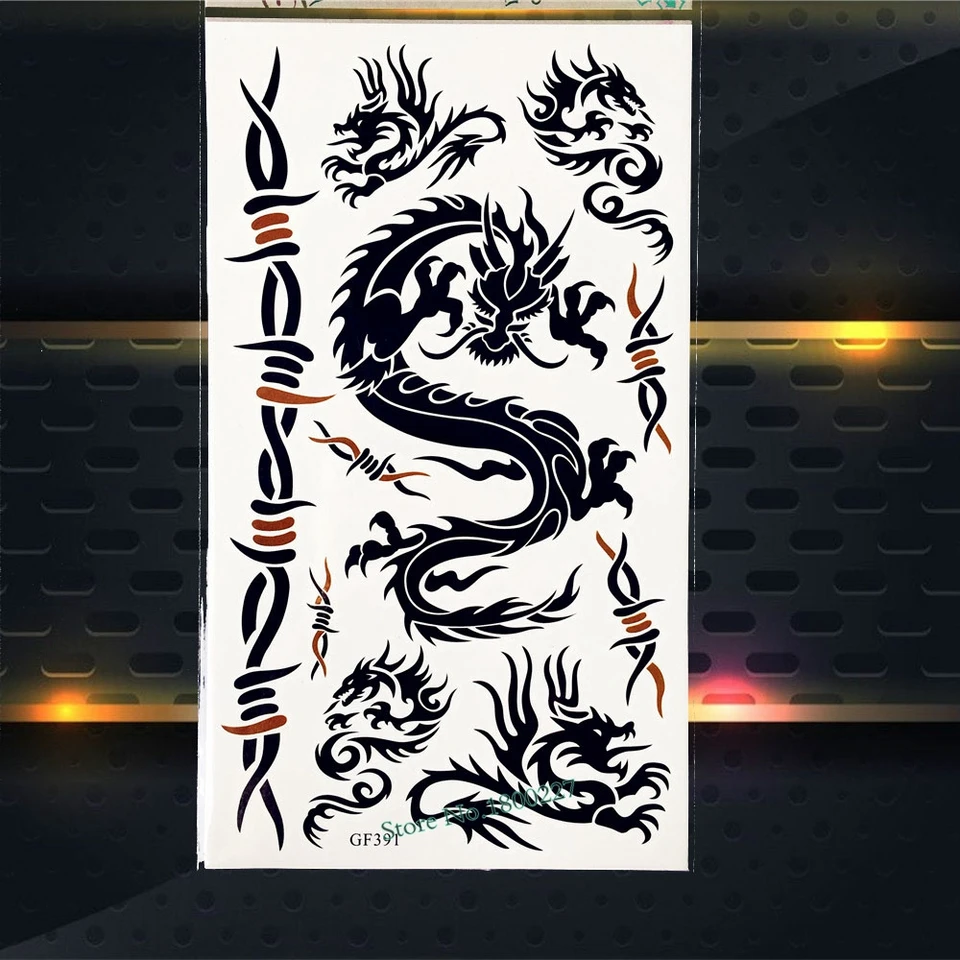 25 Style Black Arm Sleeve Tattoo Japanese Anime Women Warrior Design Waterproof Body Art Temporary Tattoo Sticker On Back Pzw038 Tattoo Sticker Temporary Tattoo Stickertattoos Japanese Aliexpress