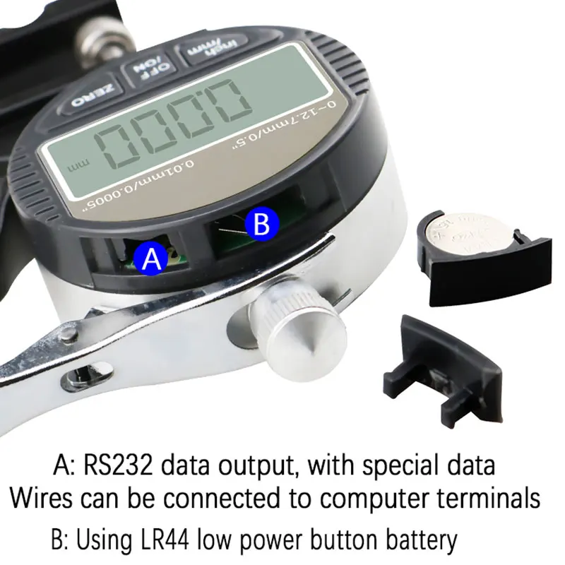 0,01/0,001 мм электронный толщиномер 12,7 мм Цифровой измеритель толщина микрометра измеритель толщины RS232 выход данных