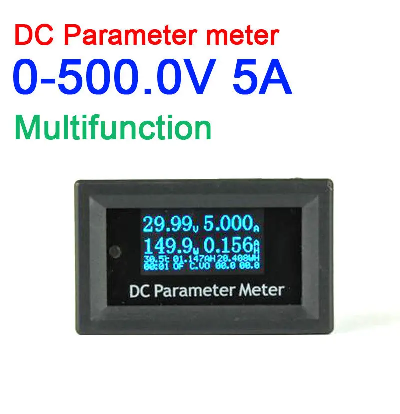 Oled-дисплей 500 В 5A DC Цифровой вольтметр Ампер температура Мощность модуль энергии |