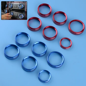 

CITALL 6pcs Car Air Conditioner Audio Switch Buttons Ring Cover Trim Decor Decorative Fit for Ford F150 2016 2017 2018 Styling
