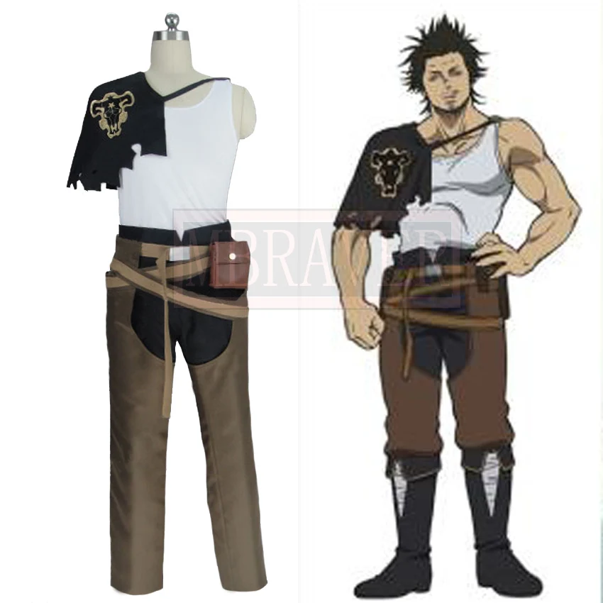 Black Clover Yami Sukehiro Kostum Cosplay Seragam Halloween Set Lengkap 