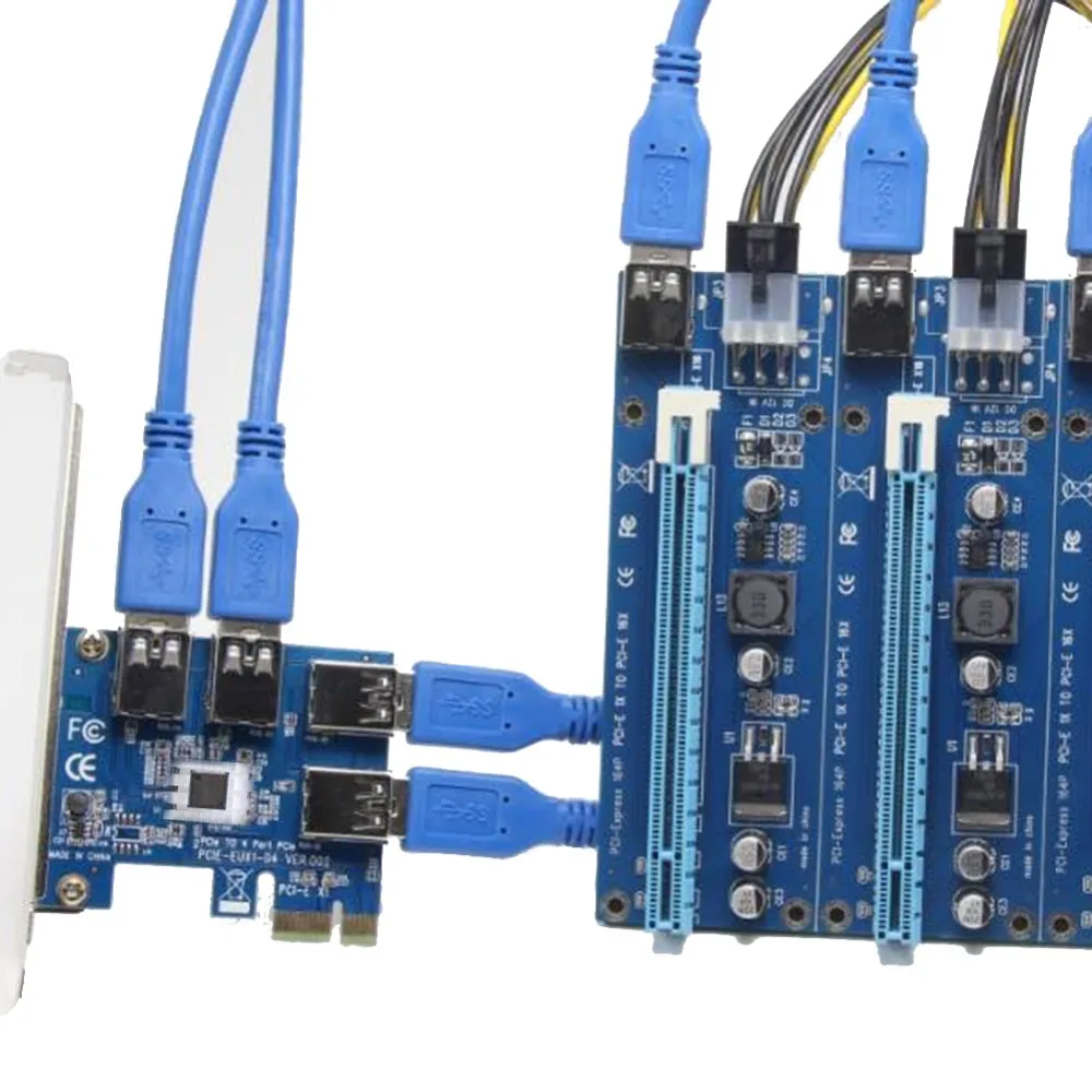 60 см USB 3.0 PCI E Экспресс 1x до 16x Райзер карта адаптер pcie от 1 4 usb для видеокарты