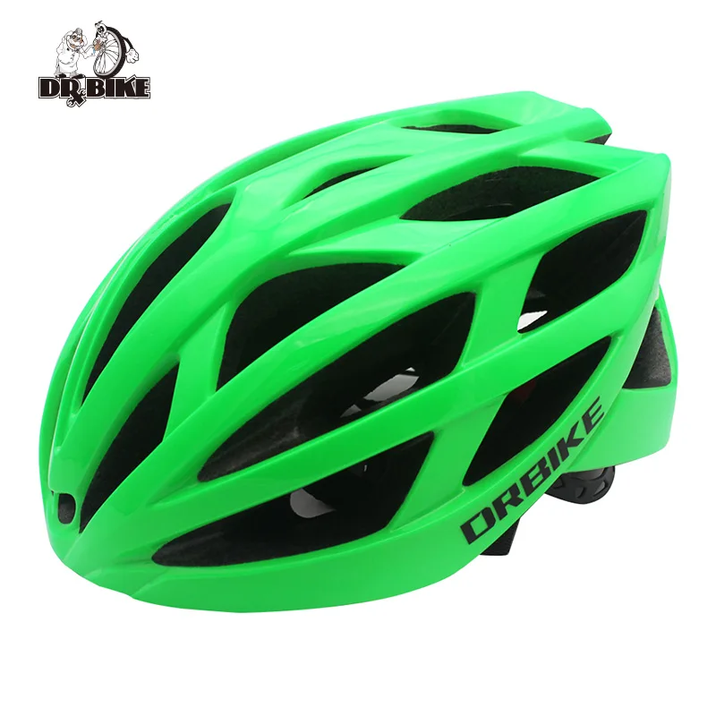 DRBIKE интегрально-Формованный велосипедный шлем EPS Защитная шапка для велосипеда для горного велосипеда дорожный велосипед с новым дизайном Регулируемая Волшебная пряжка - Цвет: Green