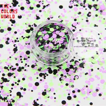 Rfp321-180 смесь цветов в горошек круглой формы блеск для ногтей, гель, макияж и DIY украшения