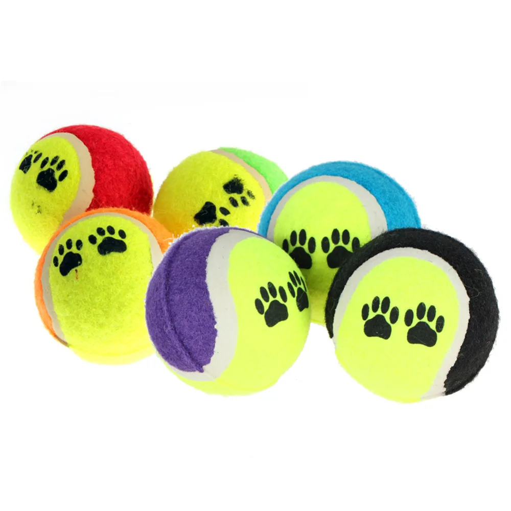 Free shipping 12pcs 6.5cm Mini Tennis Ball for Pet Chew Toy Tennis Ball