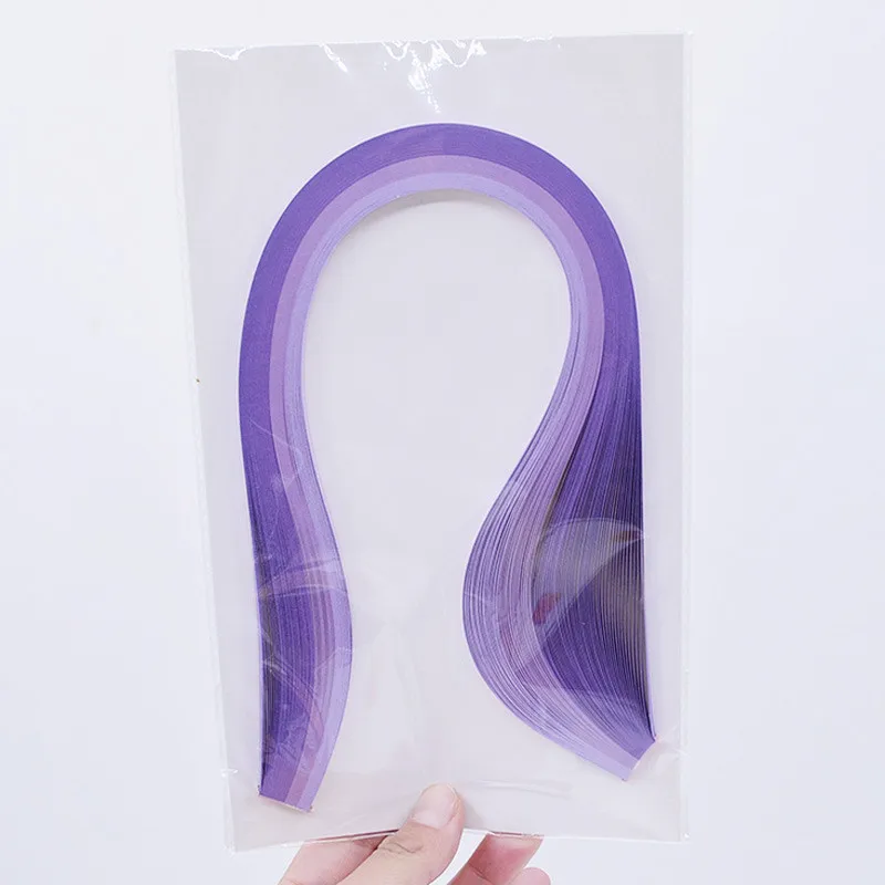

Purple Color Gradient Rectangular Quilling Strips Paper DIY Quilling Tools Handmade Paper Decoration 39x0.5cm,About 100PCs/Set