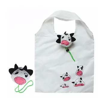

250pcs/lot Cartoon Tote Shopping Bag Monkey Cow Dog Foldable Shopping Bags eco Reusable Folding Recycle Shopping Bag