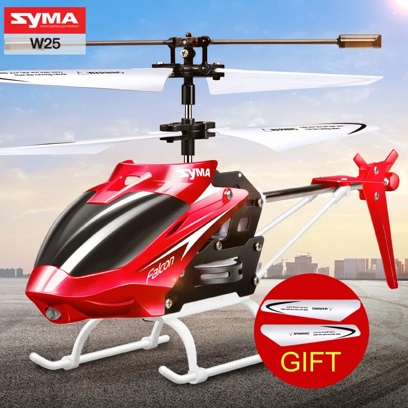 100 Original SYMA W25 2CH Indoor Small RC Electric Aluminium Alloy Drone Remote Control Helicopter Shatterproof