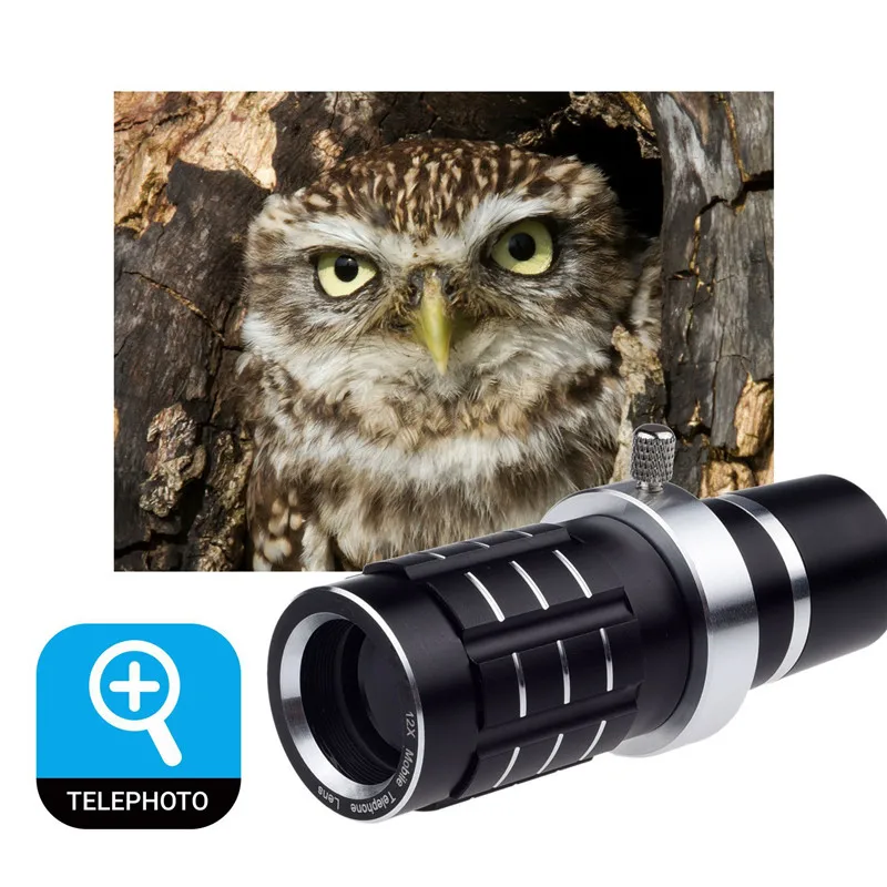 Камера 12X телефото телескоп для S8 S9 плюс Чехол цель штатив оптический телескоп объектив для Samsung Galaxy S8 S9 Плюс/Прямая