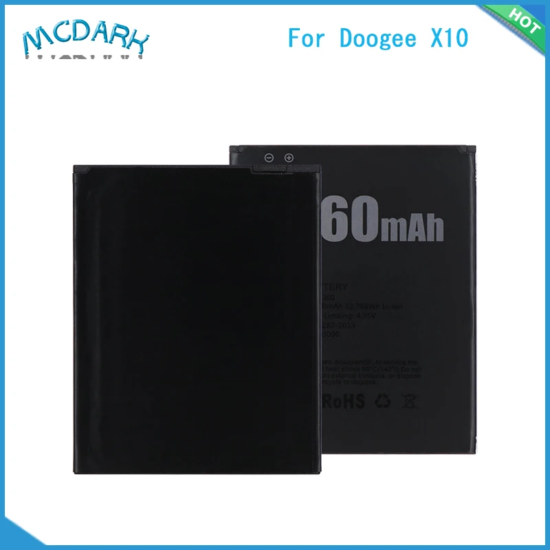 Mcdark 3360 мАч аккумулятор большой емкости Для Doogee X10 сменные батареи перезаряжаемые