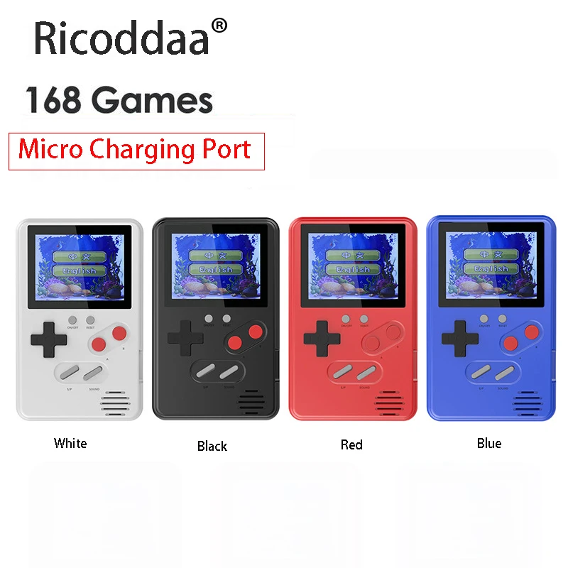 

Retro Portable Mini Handheld Game Console 2.4 Inch HD LCD Screen Kids Color Game Player Built-in 168 Games Mini Family Consoles
